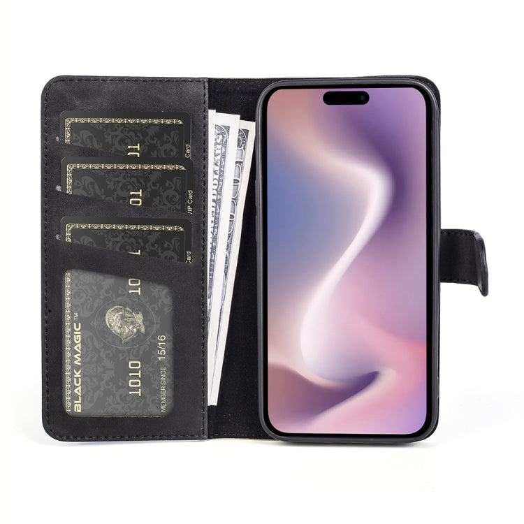 For iPhone 16 Stitching Horizontal Flip Leather Phone Case
