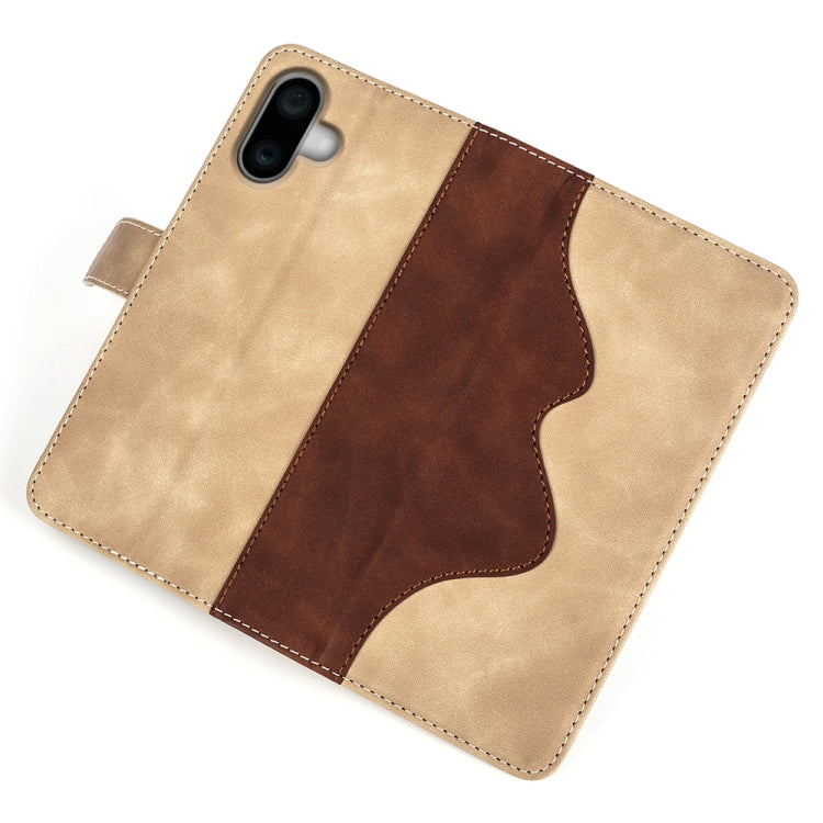 For iPhone 16 Plus Stitching Horizontal Flip Leather Phone Case