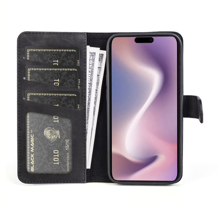 For iPhone 16 Pro Stitching Horizontal Flip Leather Phone Case