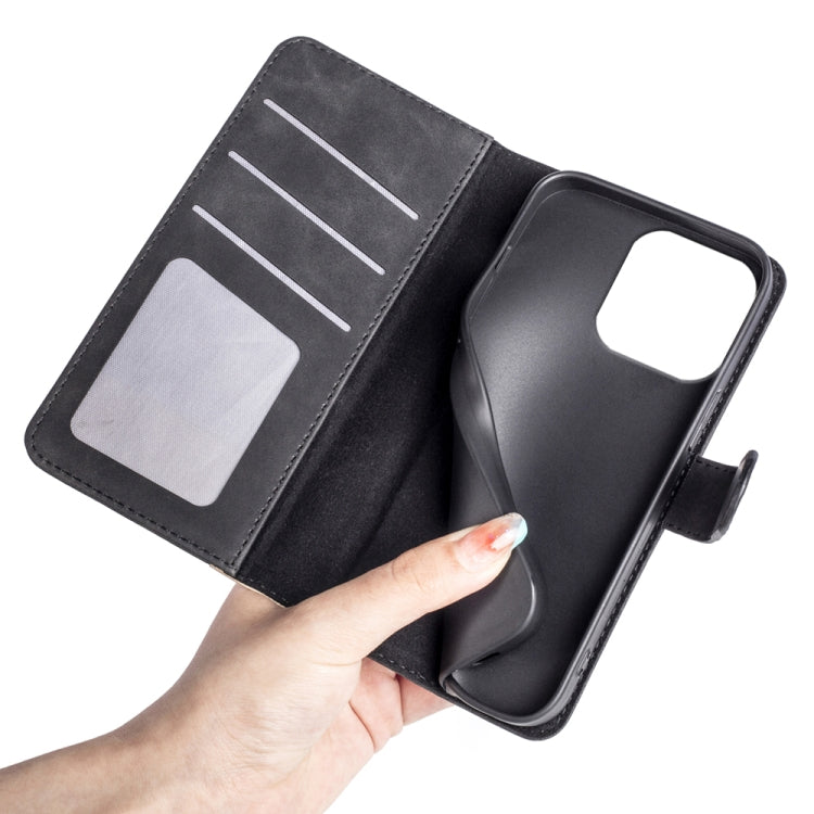 For iPhone 16 Pro Stitching Horizontal Flip Leather Phone Case