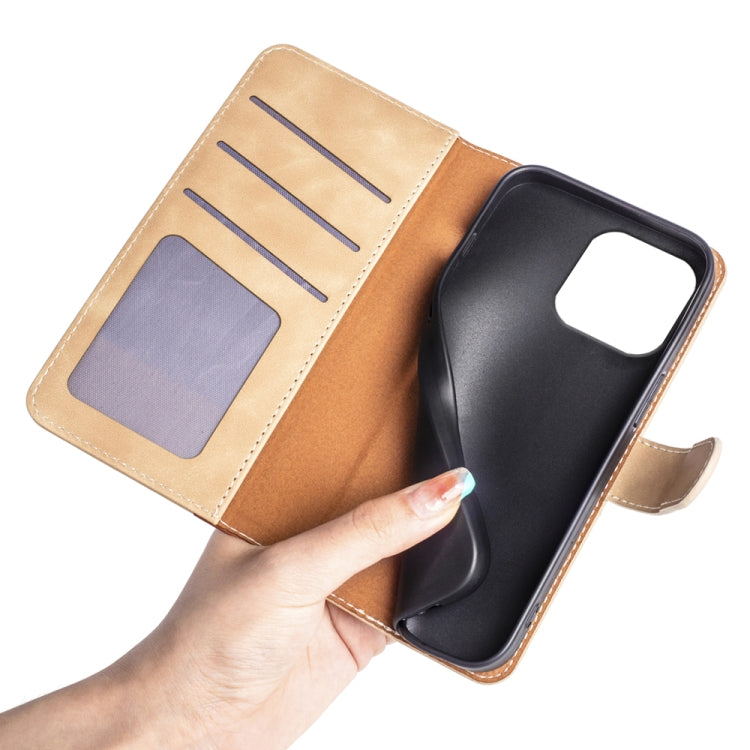 For iPhone 16 Pro Stitching Horizontal Flip Leather Phone Case