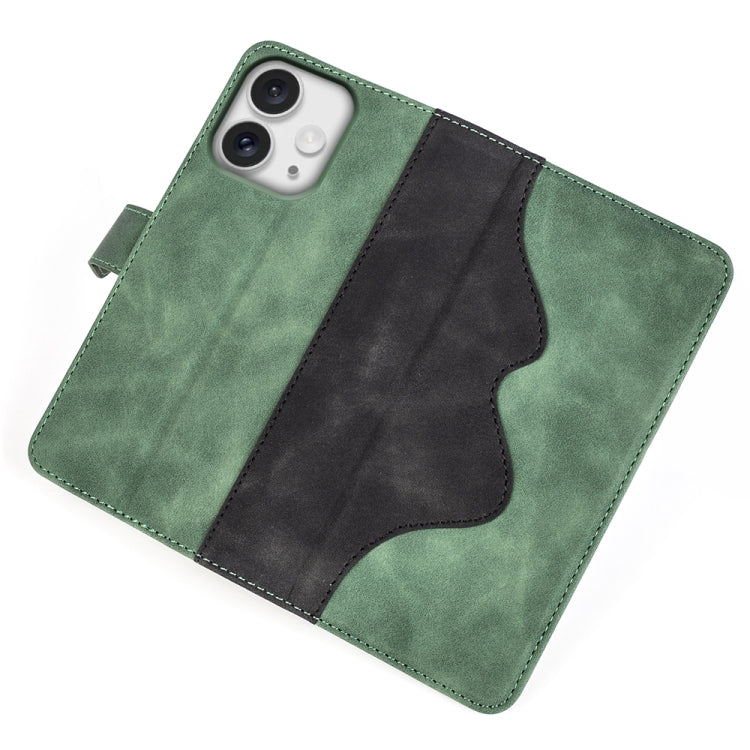 For iPhone 16 Pro Stitching Horizontal Flip Leather Phone Case
