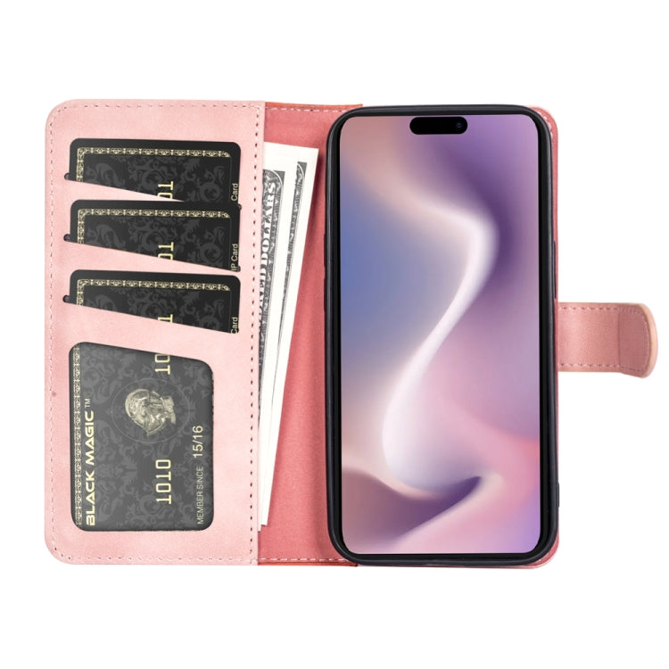 For iPhone 16 Pro Stitching Horizontal Flip Leather Phone Case