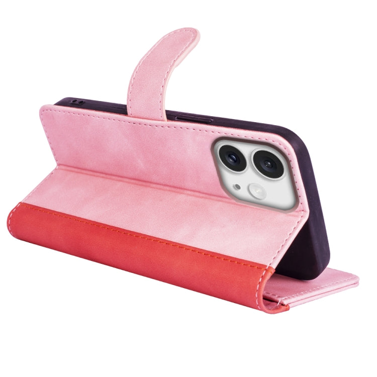 For iPhone 16 Pro Stitching Horizontal Flip Leather Phone Case
