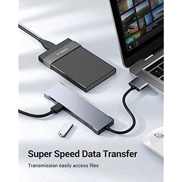 7 in 2 Type-C Multiport Adapter Hub for Mac Dongle w/4K HDMI,Thunderbolt 3/4