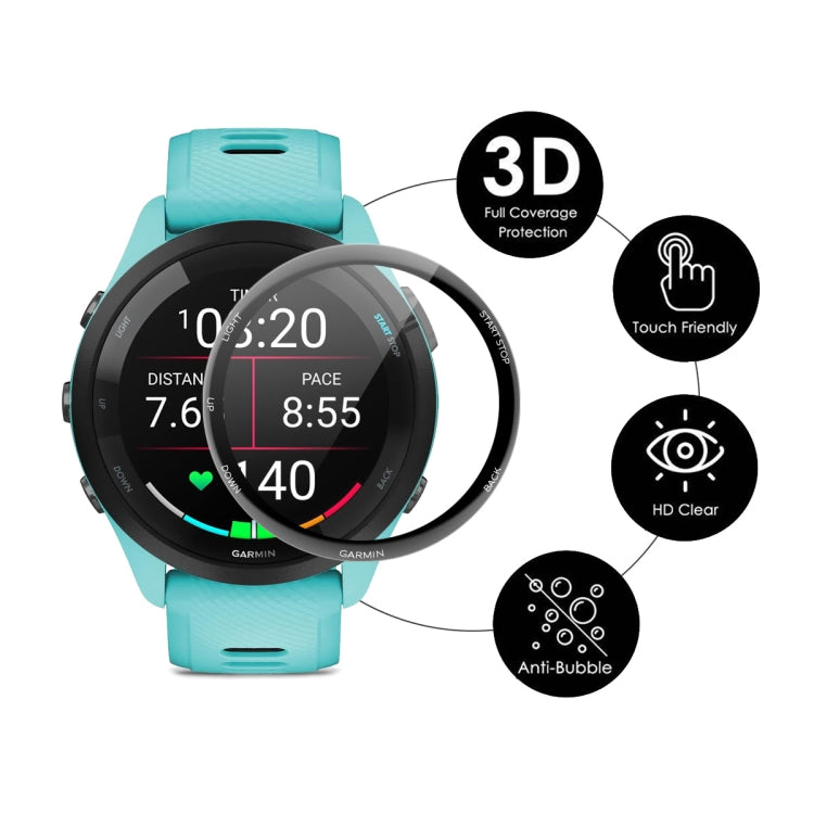 For Garmin Forerunner 265S ENKAY 3D Full Coverage Soft PC Edge PMMA HD Screen Protector Film