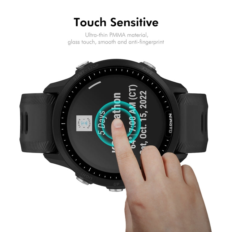 For Garmin Forerunner 955 / 955 Solar 2pcs ENKAY 3D Full Coverage Soft PC Edge PMMA HD Screen Protector Film