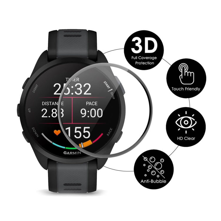 For Garmin Forerunner 165 / 165 Music 2pcs ENKAY 3D Full Coverage Soft PC Edge PMMA HD Screen Protector Film