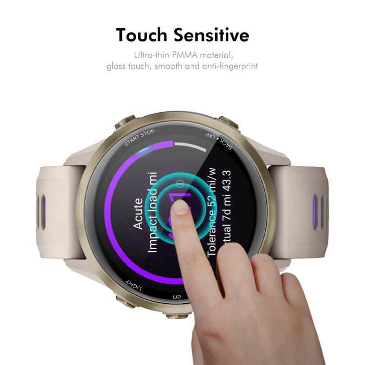 For Garmin Forerunner 570 42mm 2pcs ENKAY 3D Full Coverage Soft PC Edge PMMA HD Screen Protector Film
