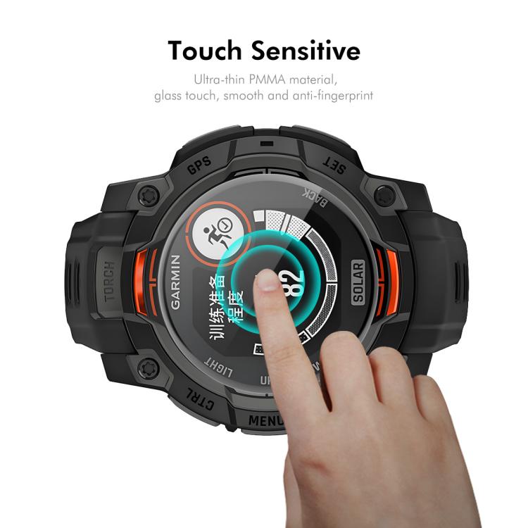 For Garmin Instinct 3 AMOLED / Solar 45mm 5pcs ENKAY 3D Full Coverage Soft PC Edge PMMA HD Screen Protector Film