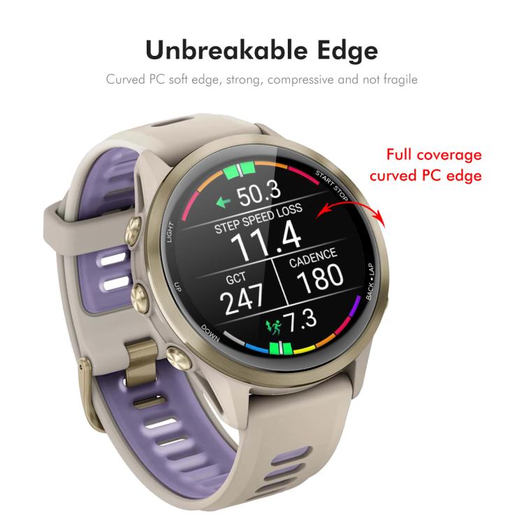 For Garmin Forerunner 570 42mm 5pcs ENKAY 3D Full Coverage Soft PC Edge PMMA HD Screen Protector Film