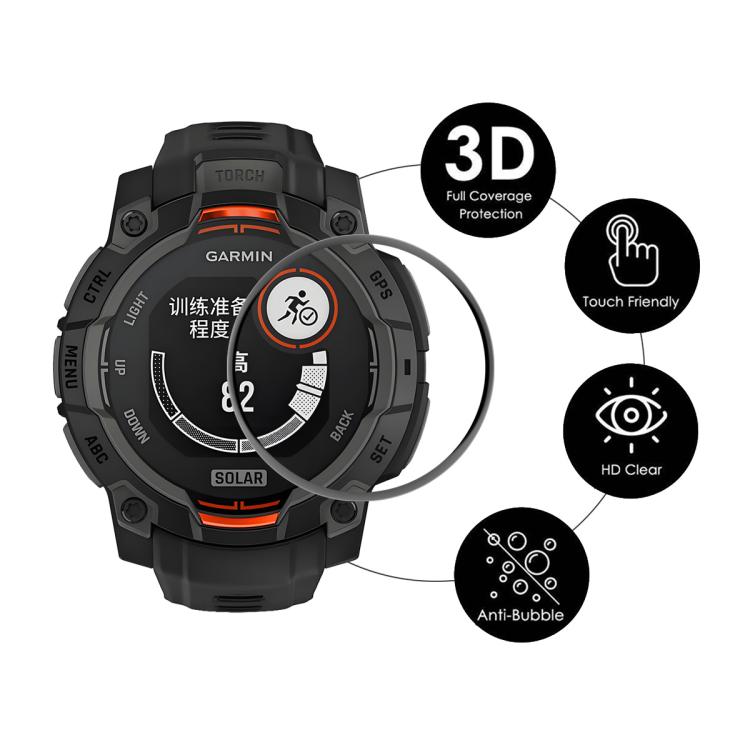 For Garmin Instinct E 45mm 10pcs ENKAY 3D Full Coverage Soft PC Edge PMMA HD Screen Protector Film