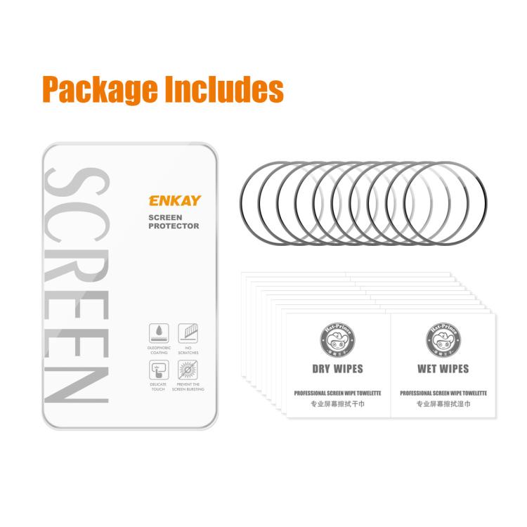 For Garmin Instinct E 45mm 10pcs ENKAY 3D Full Coverage Soft PC Edge PMMA HD Screen Protector Film