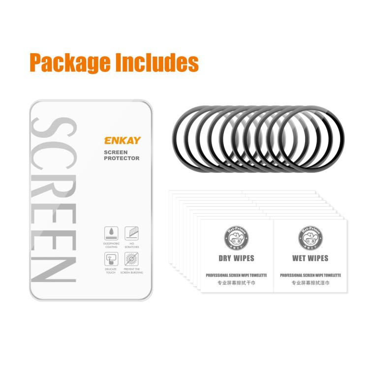 For Garmin vivoactive 6 10pcs ENKAY 3D Full Coverage Soft PC Edge PMMA HD Screen Protector Film