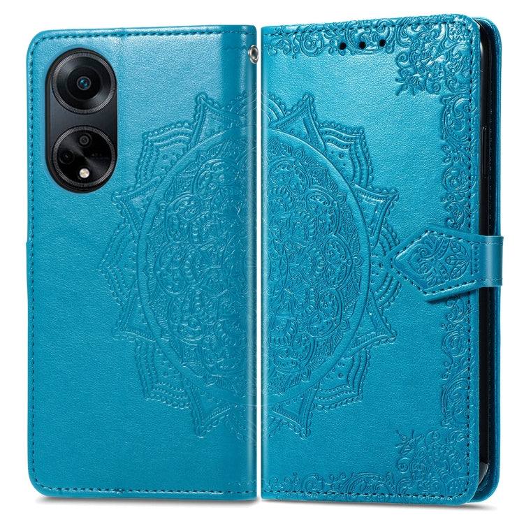 For OPPO A 98 Mandala Flower Embossed Leather Phone Case