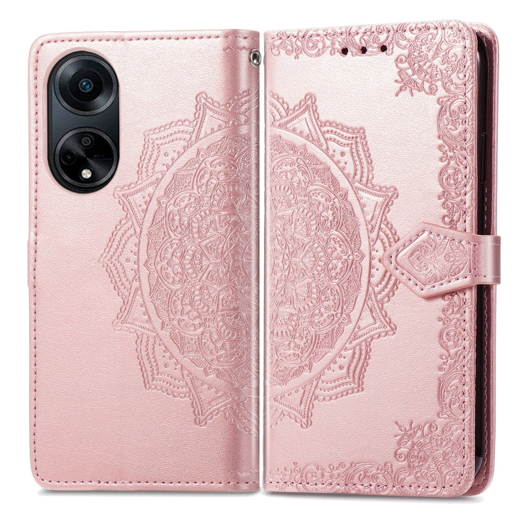 For OPPO A 98 Mandala Flower Embossed Leather Phone Case