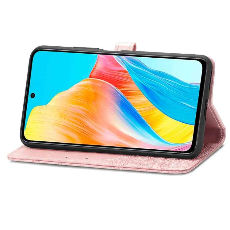 For OPPO A 98 Mandala Flower Embossed Leather Phone Case