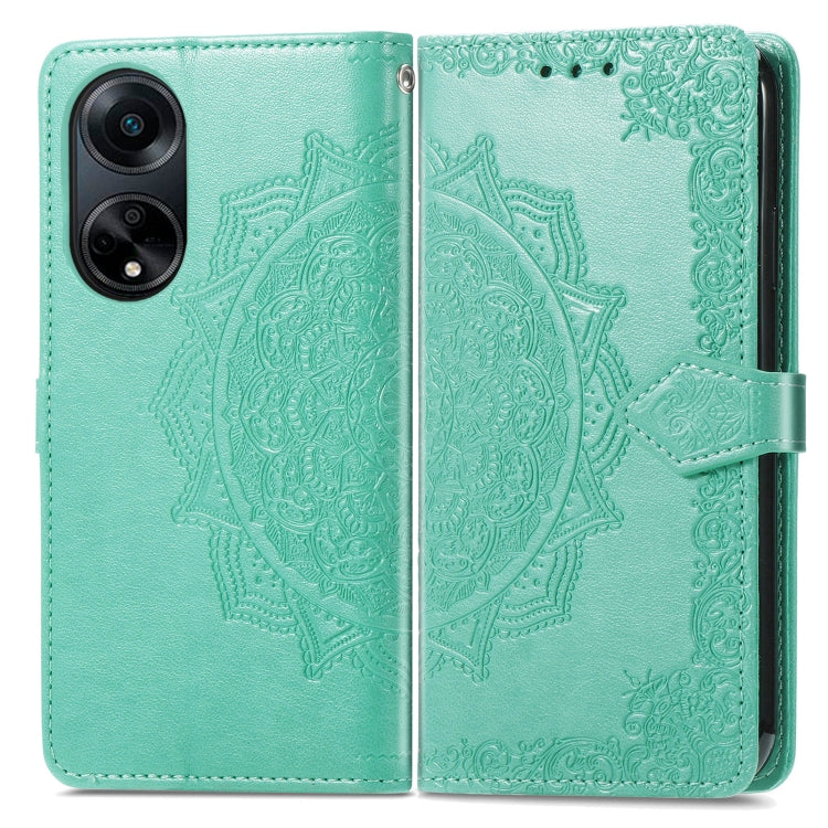 For OPPO A 98 Mandala Flower Embossed Leather Phone Case