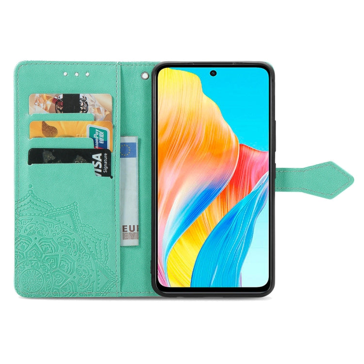 For OPPO A 98 Mandala Flower Embossed Leather Phone Case