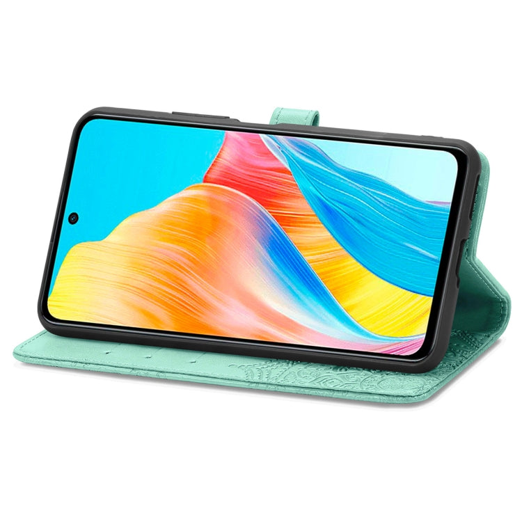 For OPPO A 98 Mandala Flower Embossed Leather Phone Case