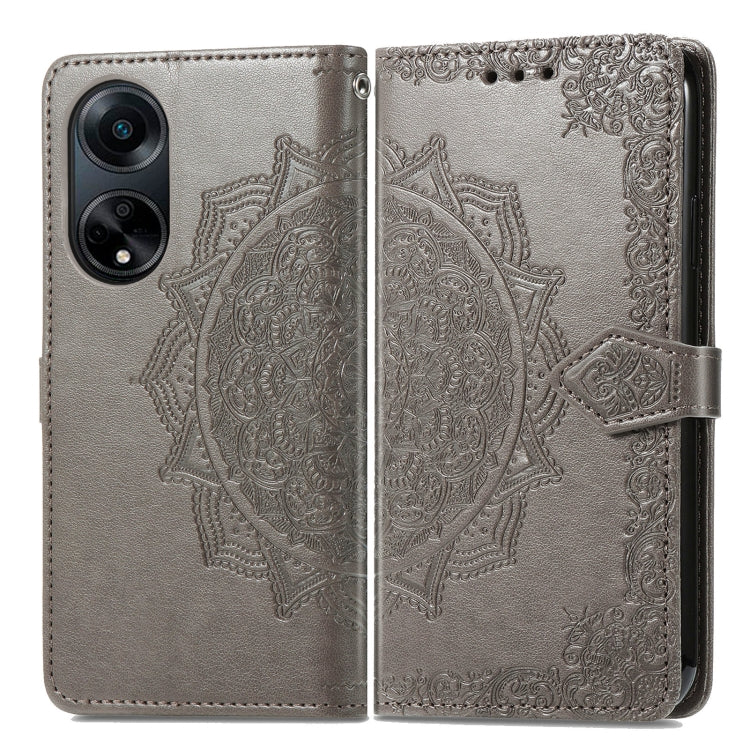 For OPPO A 98 Mandala Flower Embossed Leather Phone Case