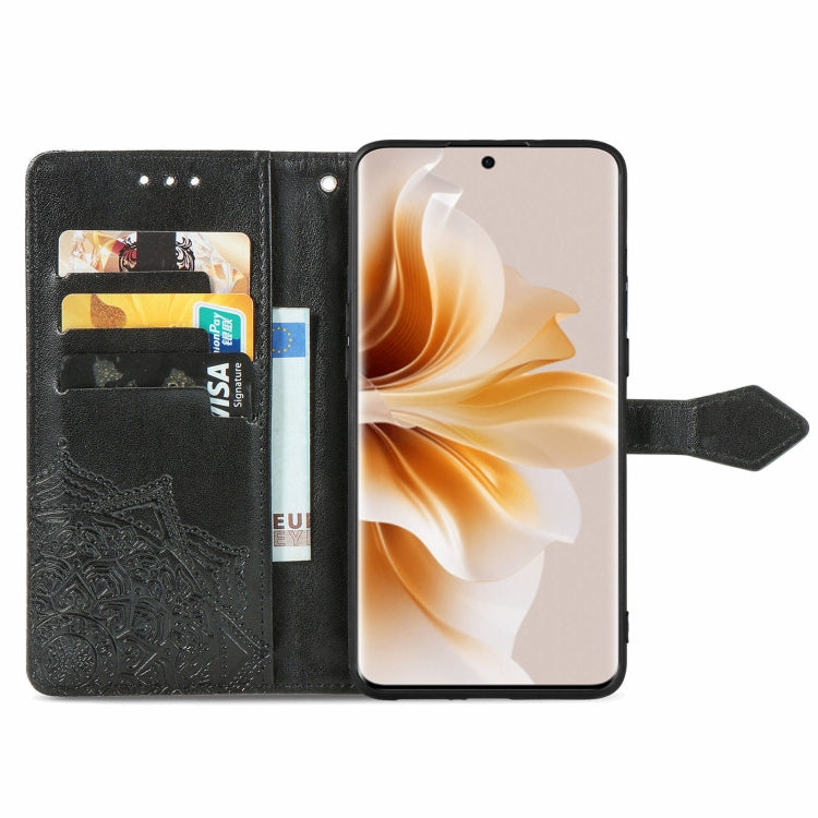 For OPPO Reno11 EU Mandala Flower Embossed Leather Phone Case