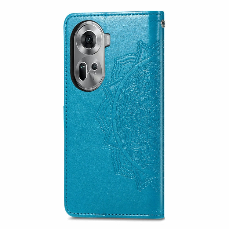 For OPPO Reno11 EU Mandala Flower Embossed Leather Phone Case