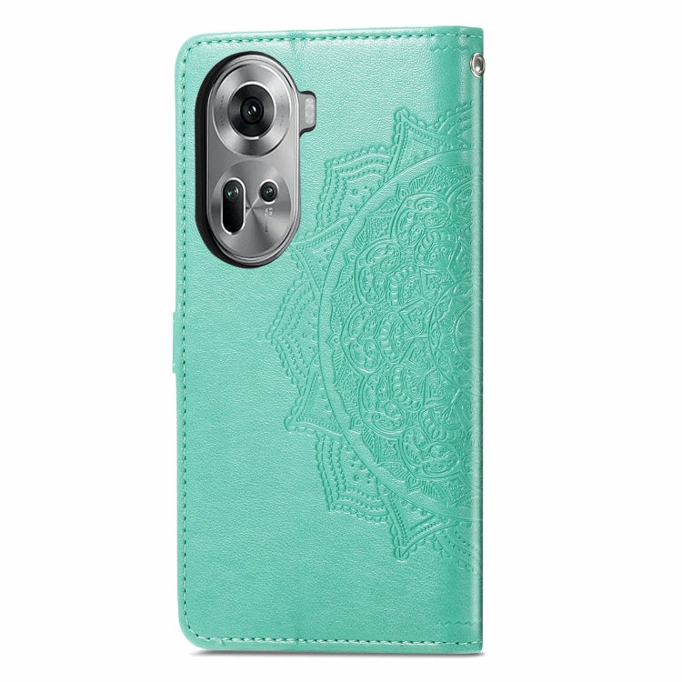 For OPPO Reno11 EU Mandala Flower Embossed Leather Phone Case