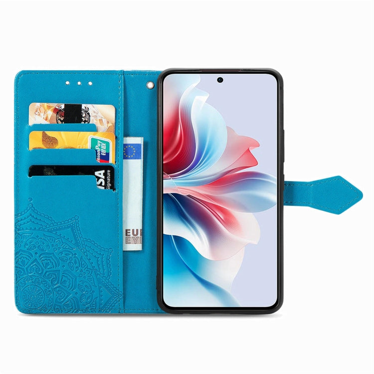 For OPPO Reno11 F 5G Mandala Flower Embossed Leather Phone Case