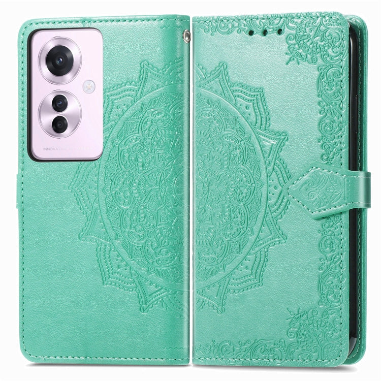 For OPPO Reno11 F 5G Mandala Flower Embossed Leather Phone Case
