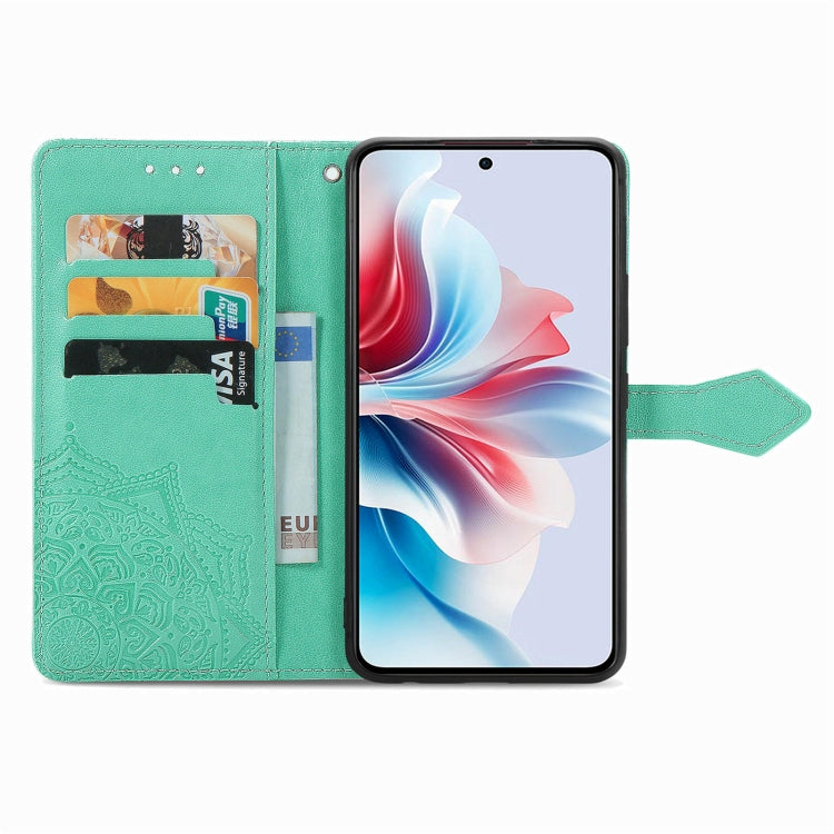 For OPPO Reno11 F 5G Mandala Flower Embossed Leather Phone Case