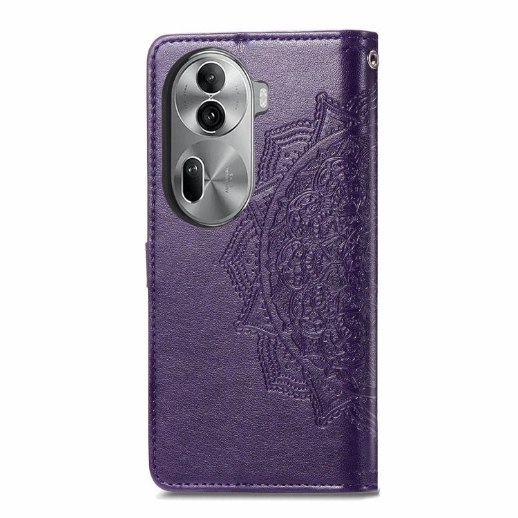 For OPPO Reno11 Pro EU Mandala Flower Embossed Leather Phone Case