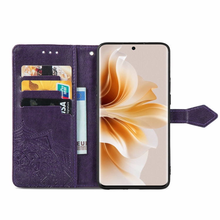 For OPPO Reno11 Pro EU Mandala Flower Embossed Leather Phone Case