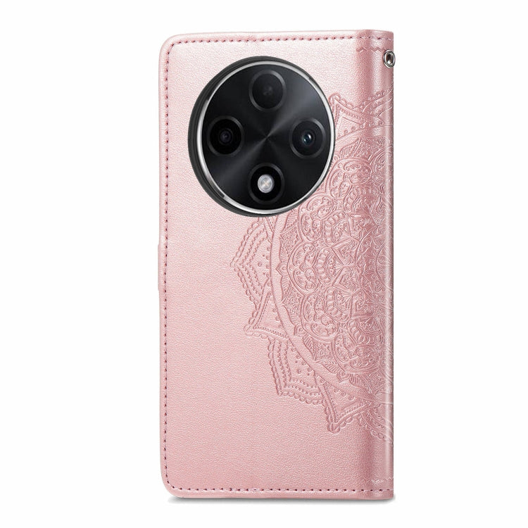 For OPPO A3 Pro Mandala Flower Embossed Leather Phone Case