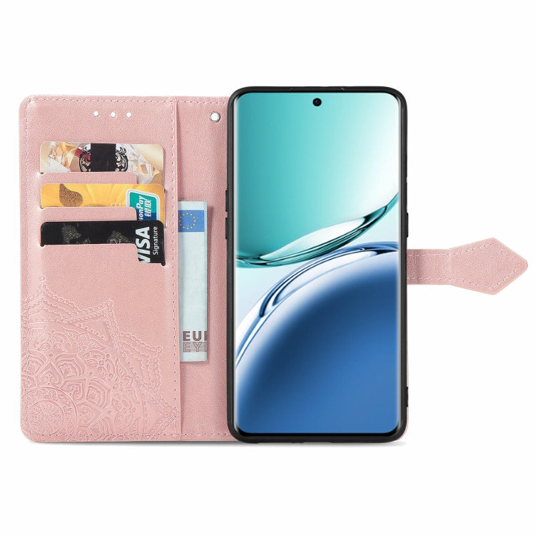 For OPPO A3 Pro Mandala Flower Embossed Leather Phone Case