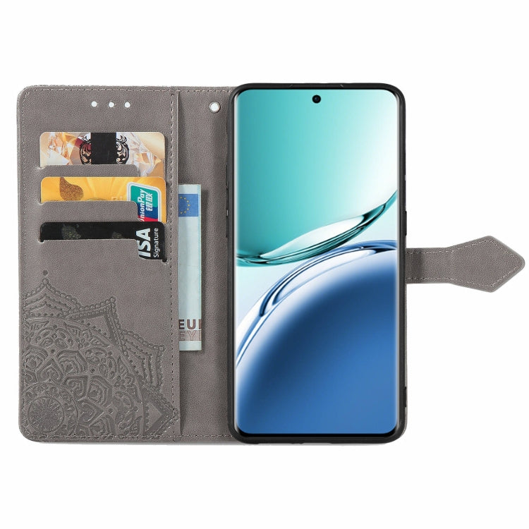 For OPPO A3 Pro Mandala Flower Embossed Leather Phone Case