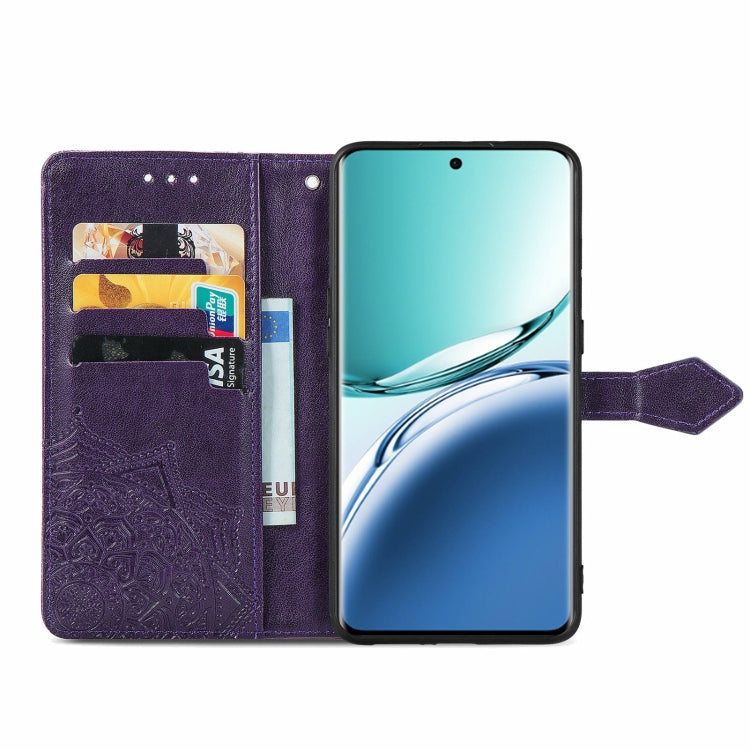 For OPPO A3 Pro Mandala Flower Embossed Leather Phone Case