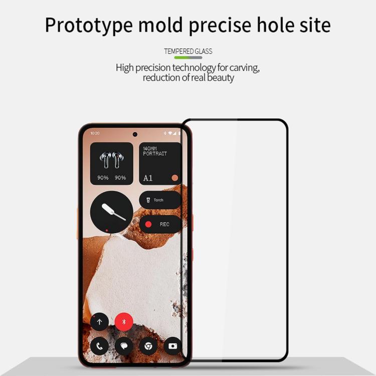 For Nothing CMF Phone 2 Pro PINWUYO 9H 2.5D Full Screen Tempered Glass Film - Black