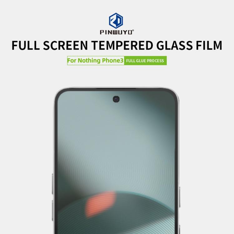 For Nothing Phone 3 PINWUYO 9H 2.5D Full Screen Tempered Glass Film - Black