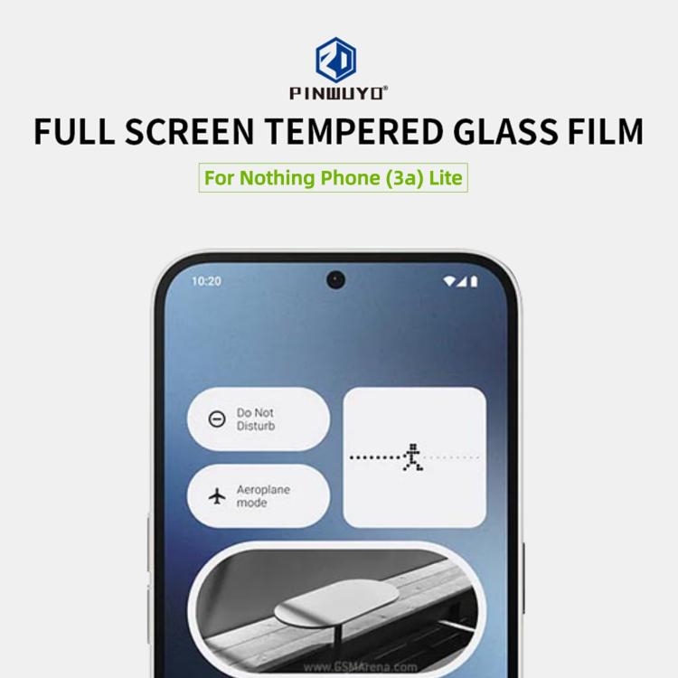 For Nothing Phone 3a Lite PINWUYO 9H 2.5D Full Screen Tempered Glass Film - Black