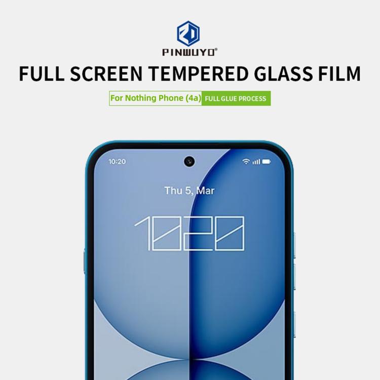 For Nothing Phone 4a PINWUYO 9H 2.5D Full Screen Tempered Glass Film - Black