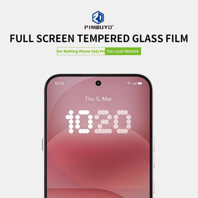For Nothing Phone 4a Pro PINWUYO 9H 2.5D Full Screen Tempered Glass Film - Black