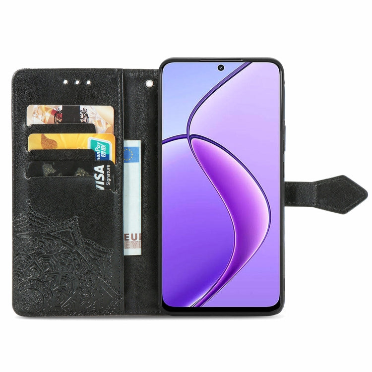 For  Realme 12 Mandala Flower Embossed Leather Phone Case