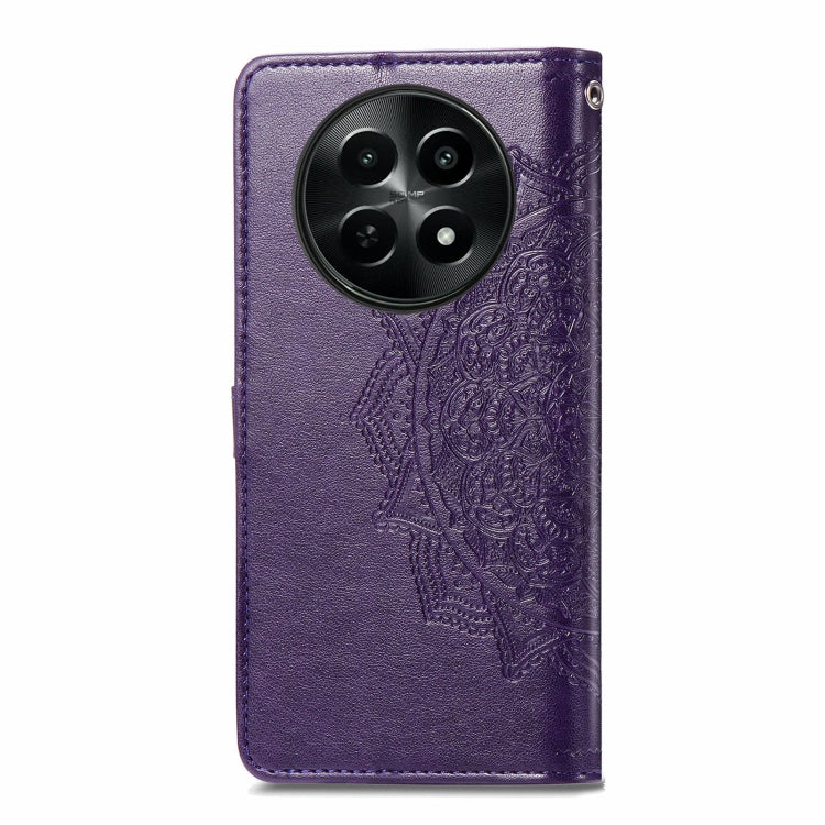 For  Realme 12 Mandala Flower Embossed Leather Phone Case