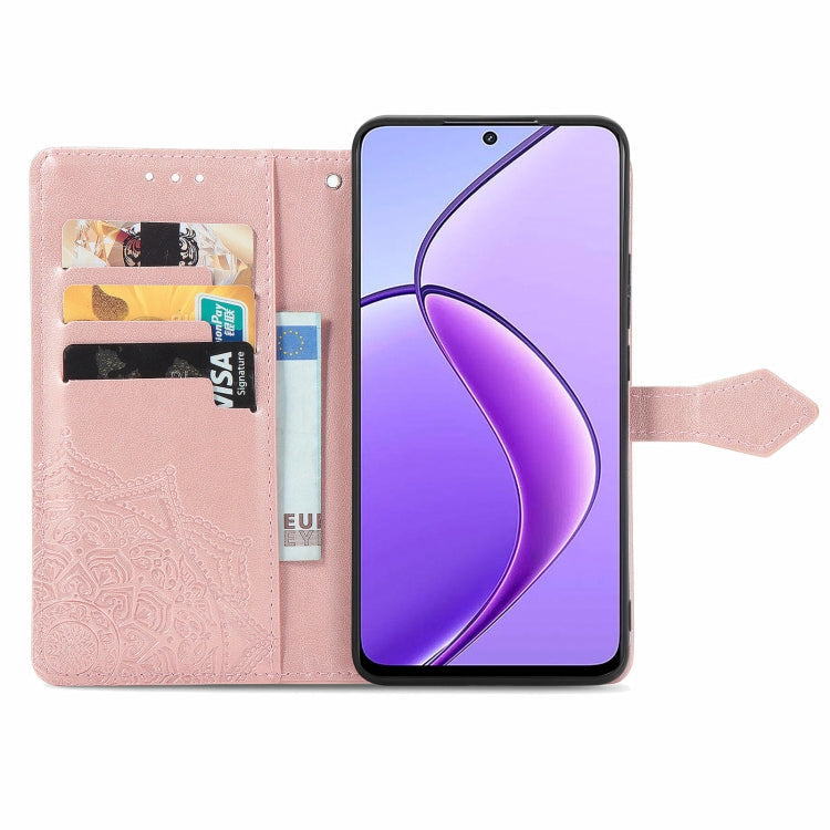 For  Realme 12 Mandala Flower Embossed Leather Phone Case