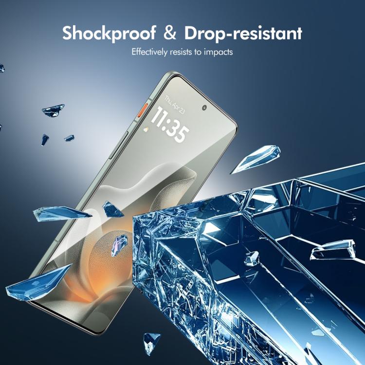 For Motorola Moto G67 5G 2pcs ENKAY Full Glue High Aluminum-silicon Tempered Glass Film