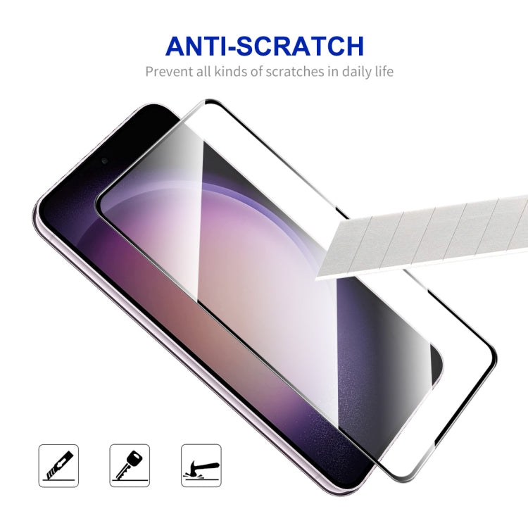 For Samsung Galaxy S24 FE 5G 10pcs ENKAY Hat-Prince Full Glue High Aluminum-silicon Tempered Glass Film