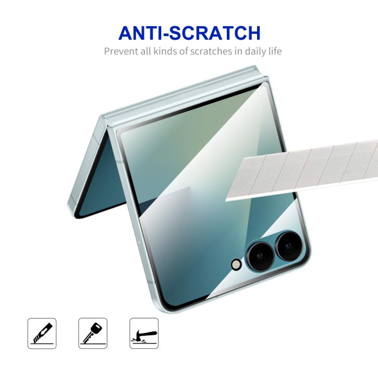 For Samsung Galaxy Z Flip7 2pcs ENKAY Hat-Prince Full Glue High Aluminum-silicon Tempered Glass Film