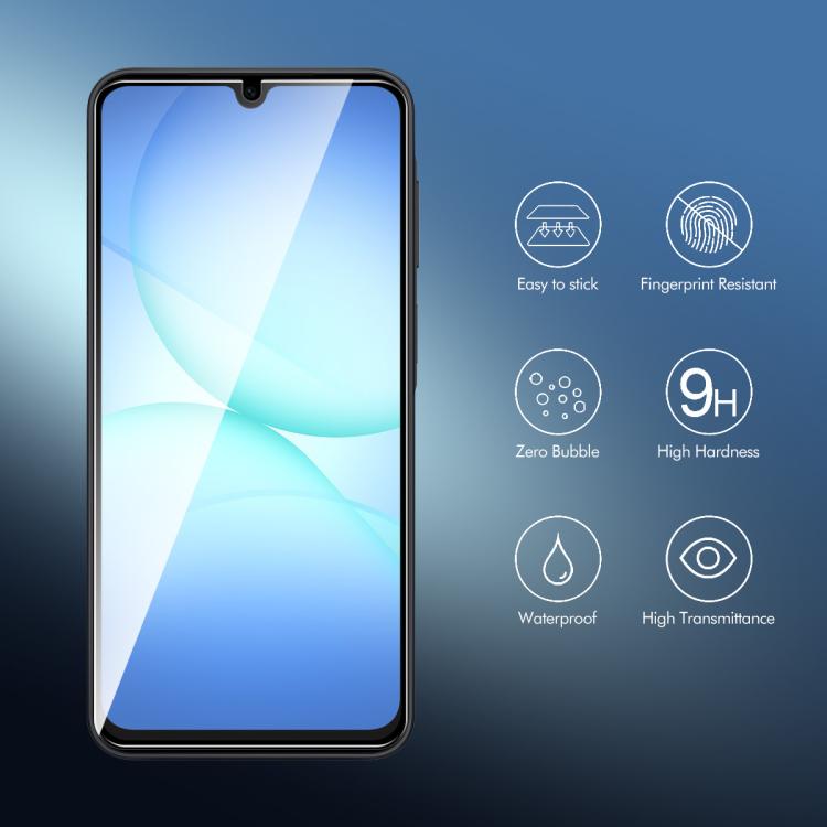 For Samsung Galaxy F17 / M17 5G 2pcs ENKAY Hat-Prince Full Glue High Aluminum-silicon Tempered Glass Film