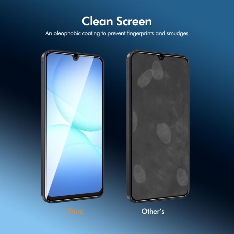 For Samsung Galaxy F17 / M17 5G 2pcs ENKAY Hat-Prince Full Glue High Aluminum-silicon Tempered Glass Film